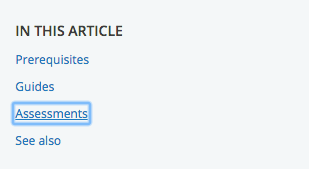 Screenshot einer Liste von Links im Chrome-Browser. Die Liste enthält 4 Elemente. Das dritte Listenelement ist hervorgehoben mit einer blauen Umrandung, wenn es über tabben fokussiert wird.