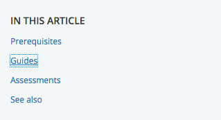 Screenshot einer Liste von Links im Firefox-Browser. Die Liste enthält 4 Elemente. Das zweite Listenelement ist hervorgehoben mit einer blauen gepunkteten Umrandung, wenn es über tabben fokussiert wird.