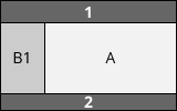 Beispiel für ein Grundlayout mit zwei Spalten: Ein seitlicher Inhalt in der linken Spalte und der Hauptinhalt in der rechten Spalte.