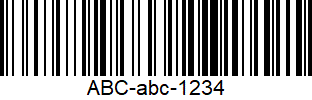 code-128 バーコードの画像です。黒と白の縦線が水平に分布しています。