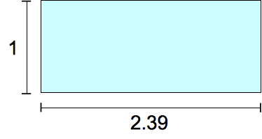 一个高为 1 个单位,宽为 2.39 个单位的矩形